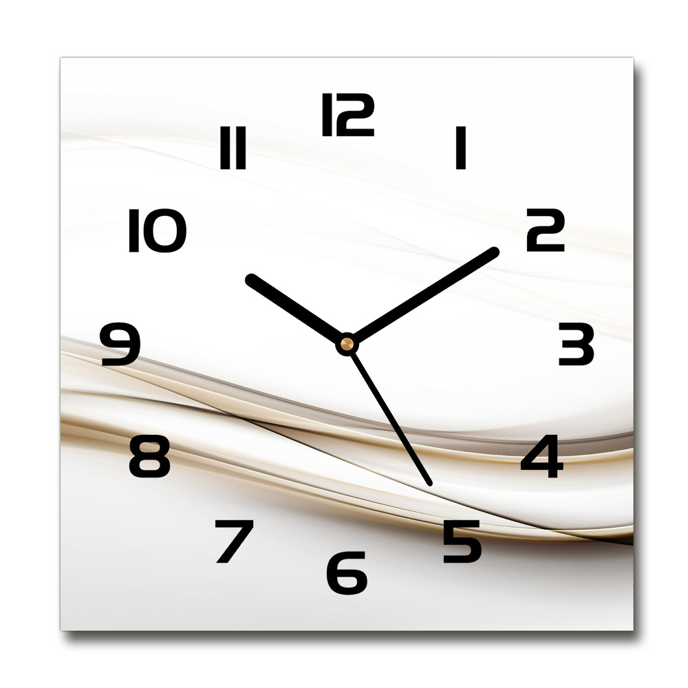 Square kitchen clock Wave abstraction