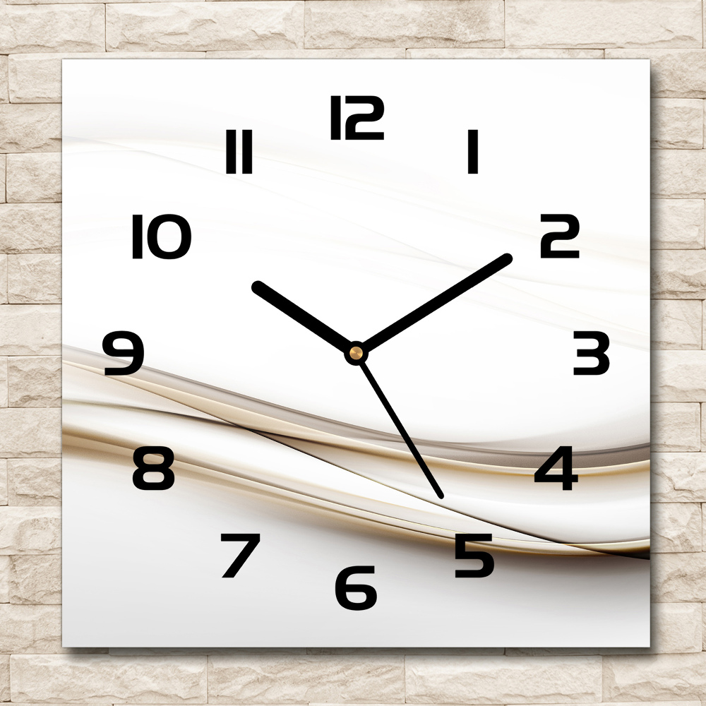 Square kitchen clock Wave abstraction