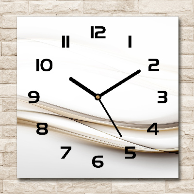 Square kitchen clock Wave abstraction