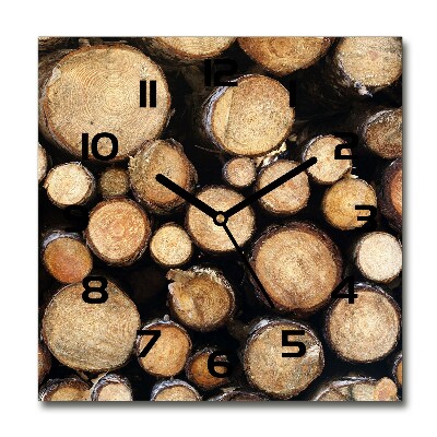 Square wall clock Logs