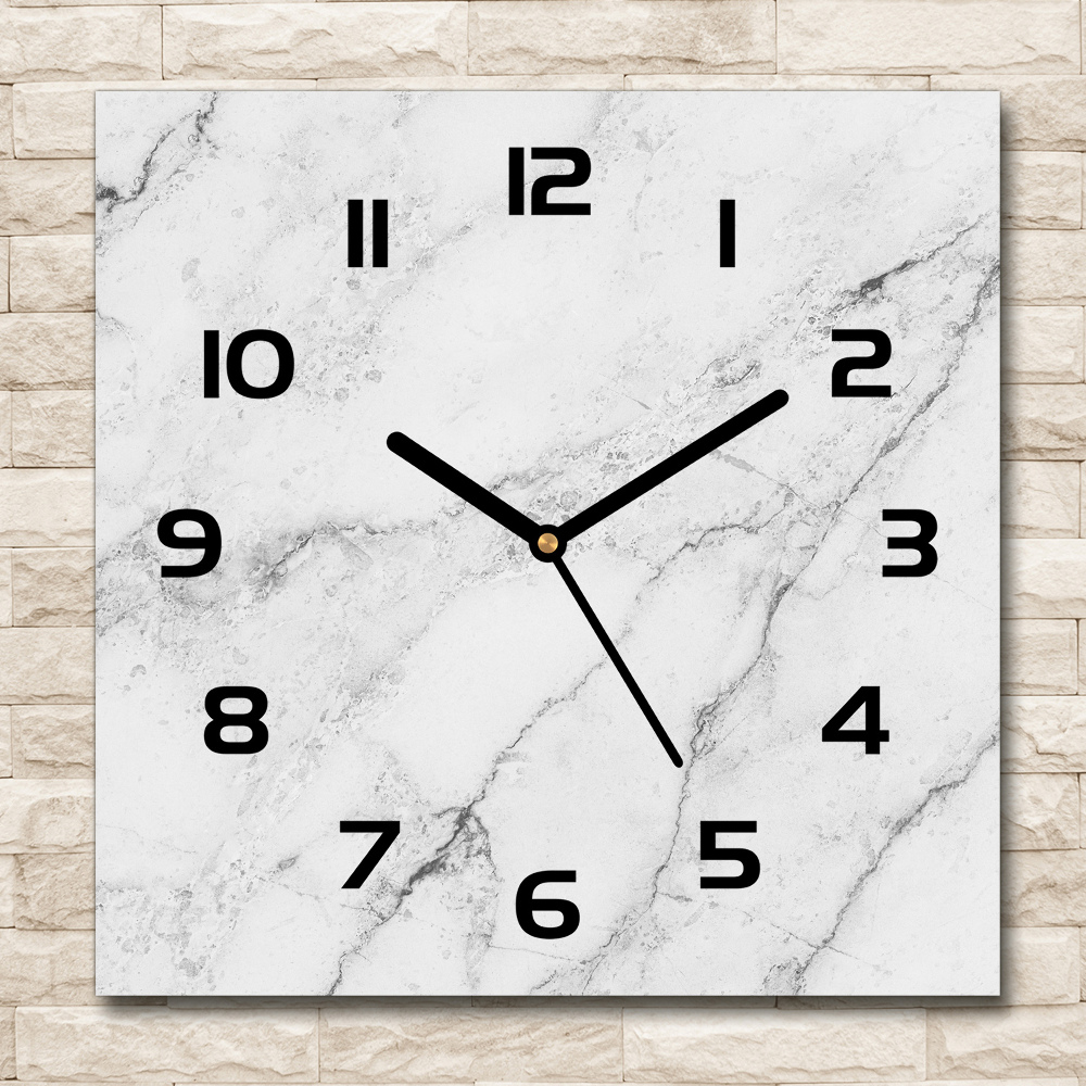 Square wall clock Marble