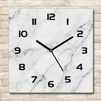 Square wall clock Marble