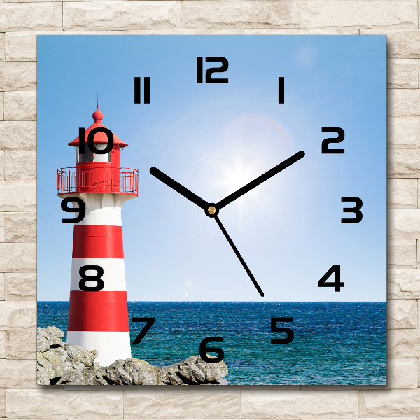 Square kitchen clock Lighthouse