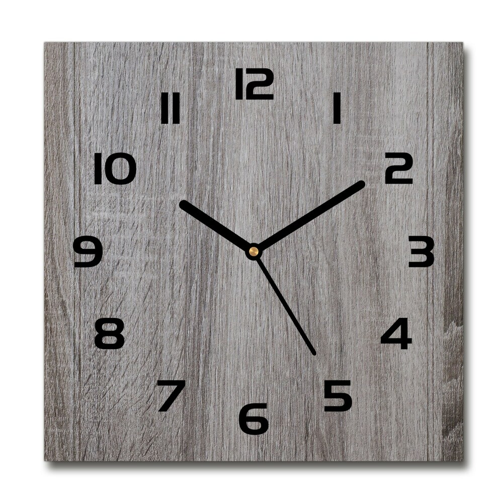 Square wall clock Wood