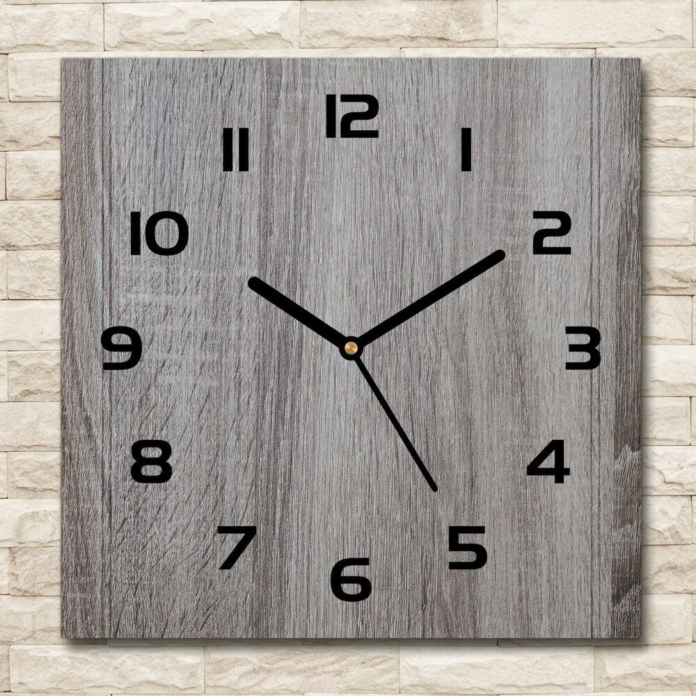 Square wall clock Wood