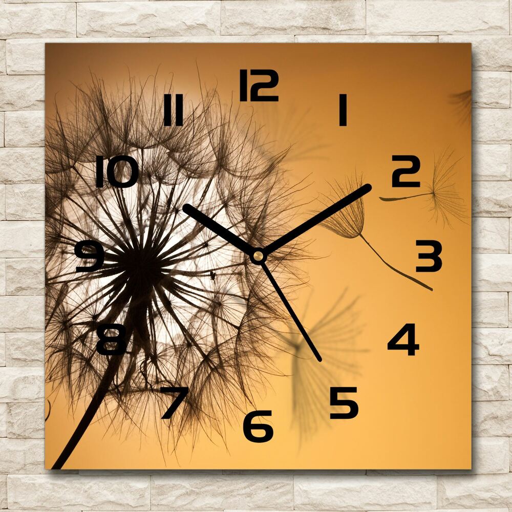 Square wall clock Dandelion