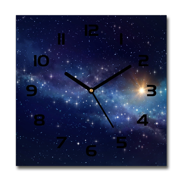 Square wall clock Galaxy