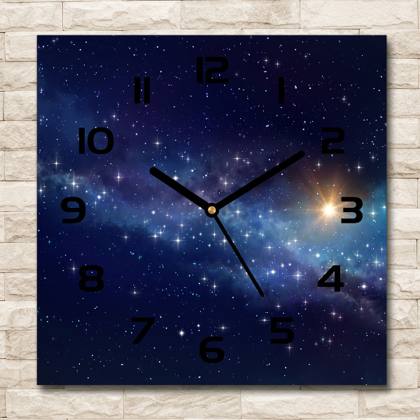 Square wall clock Galaxy