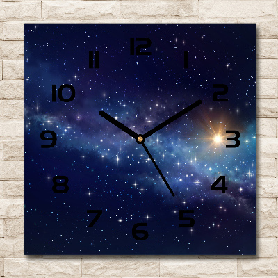 Square wall clock Galaxy