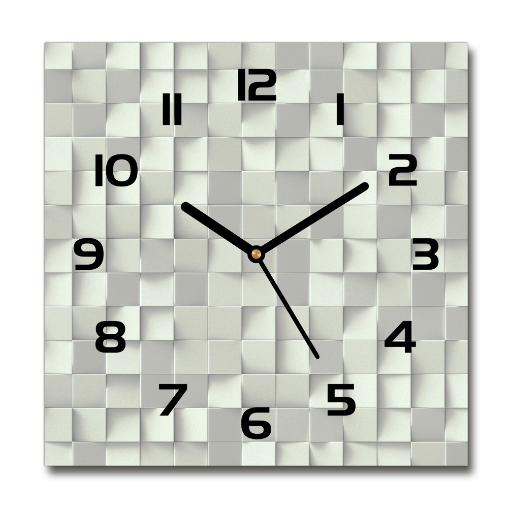 Square wall clock Geometric background