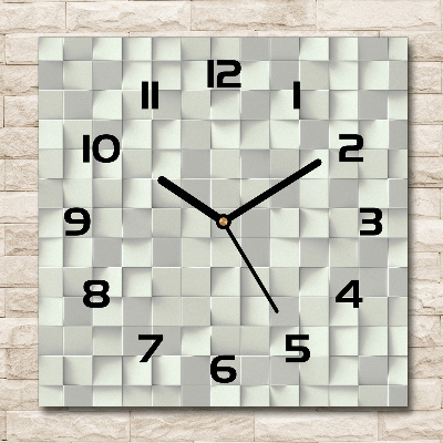 Square wall clock Geometric background