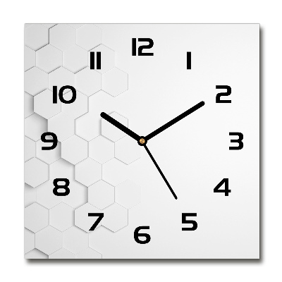 Square wall clock Background hexagon