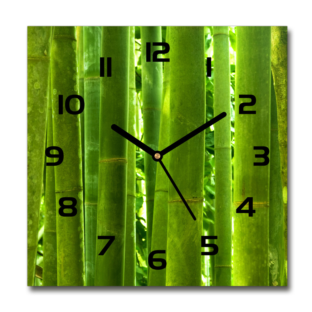 Square wall clock Bamboo