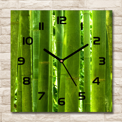 Square wall clock Bamboo