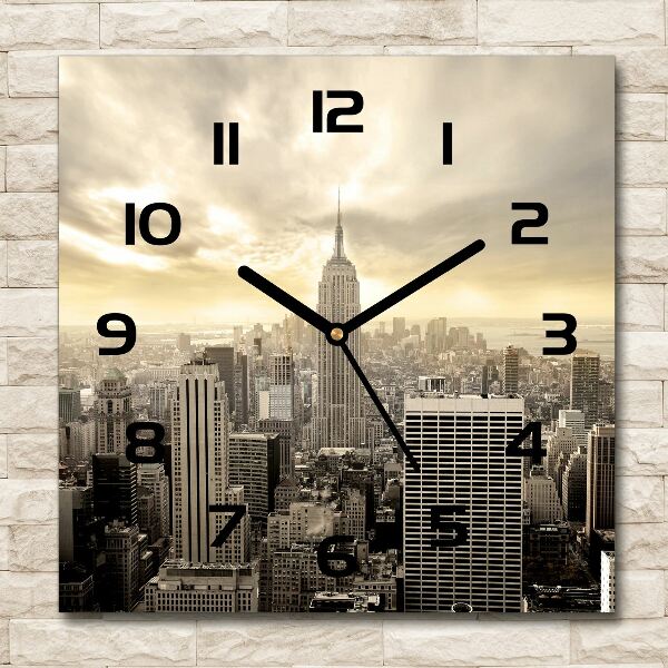 Square kitchen clock Manhattan New York