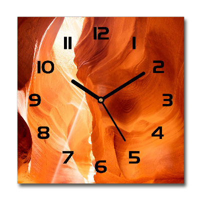 Square glass wall clock Canyon