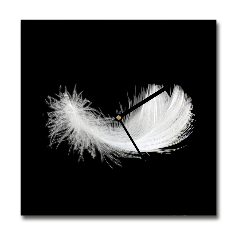 Square wall clock Feather