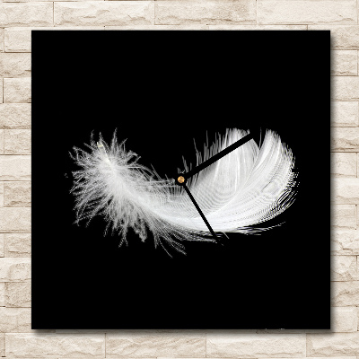 Square wall clock Feather