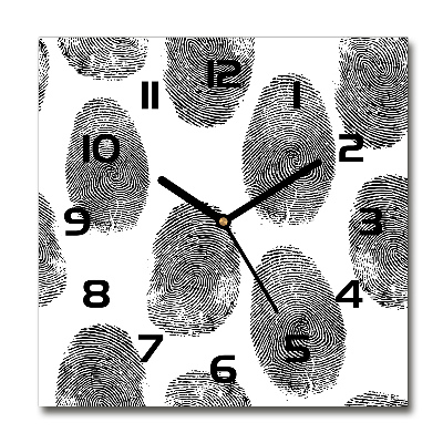 Square kitchen clock Fingerprints