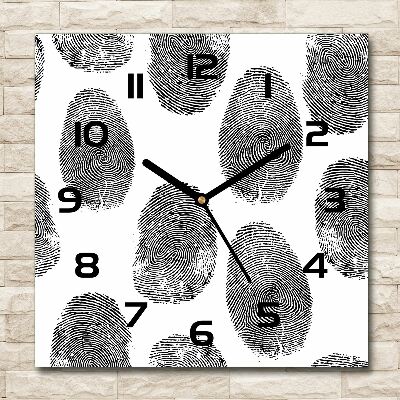 Square kitchen clock Fingerprints