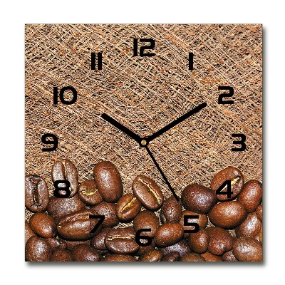 Square wall clock Coffee beans