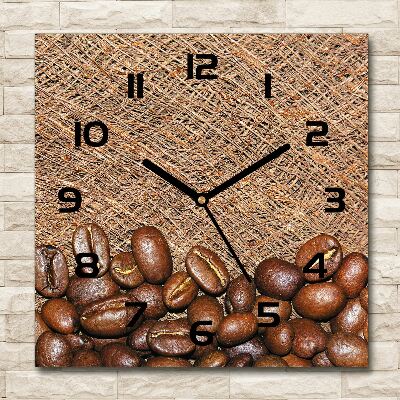 Square wall clock Coffee beans