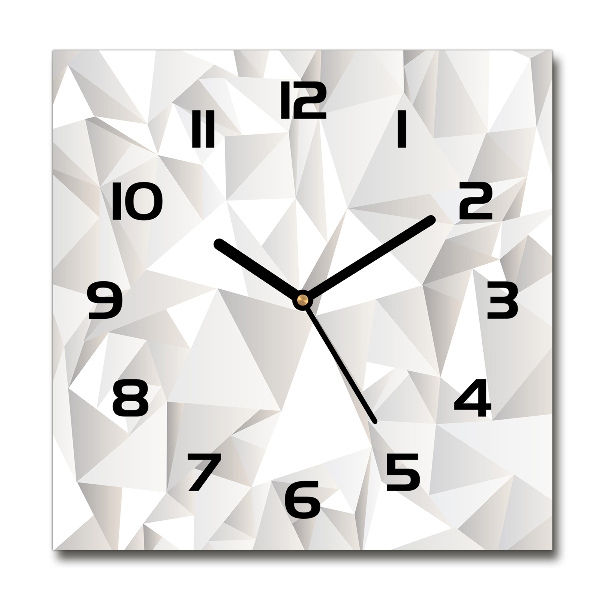 Square glass clock Abstract background