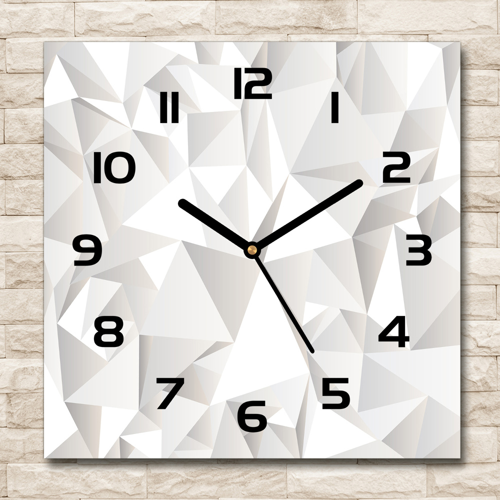 Square glass clock Abstract background