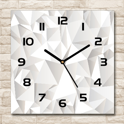 Square glass clock Abstract background