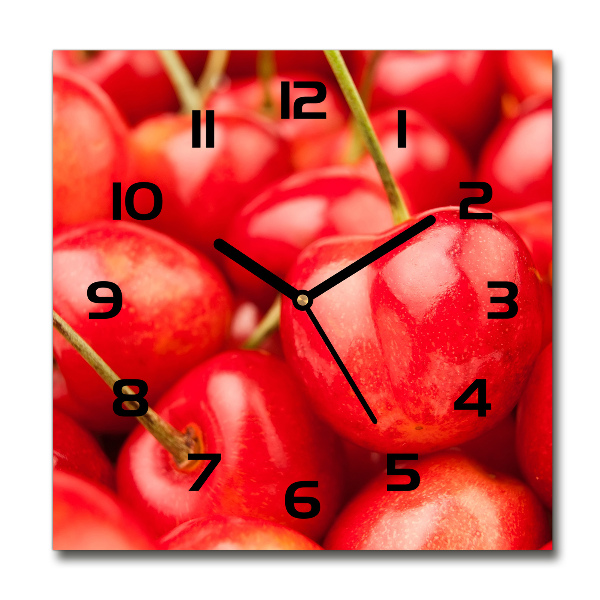 Square kitchen clock Cherry