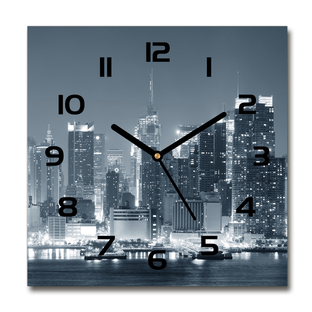 Square wall clock Manhattan New York