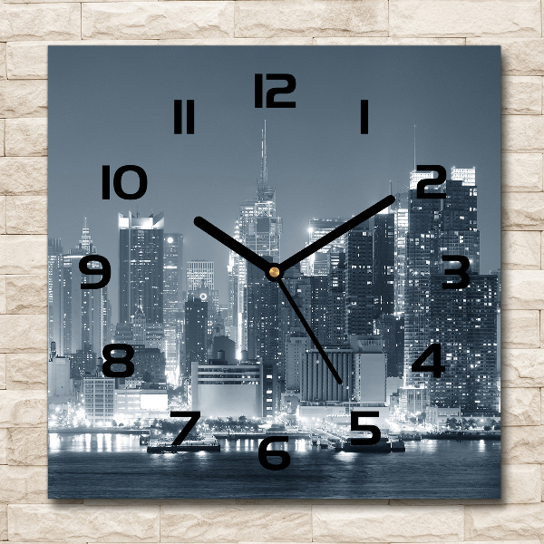 Square wall clock Manhattan New York