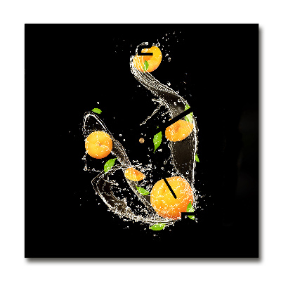 Square wall clock Apricots and water