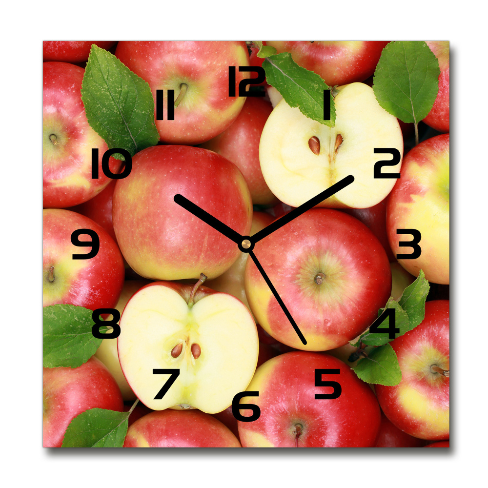 Square wall clock Apples