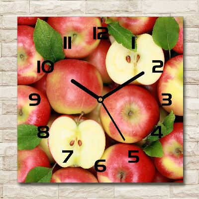 Square wall clock Apples