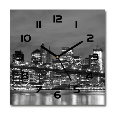 Square wall clock Manhattan New York