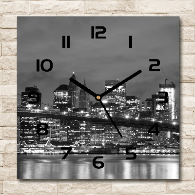 Square wall clock Manhattan New York