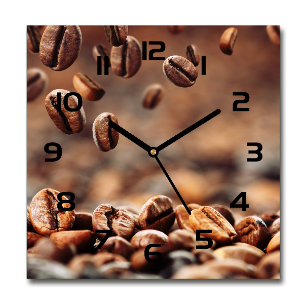 Square wall clock Coffee beans