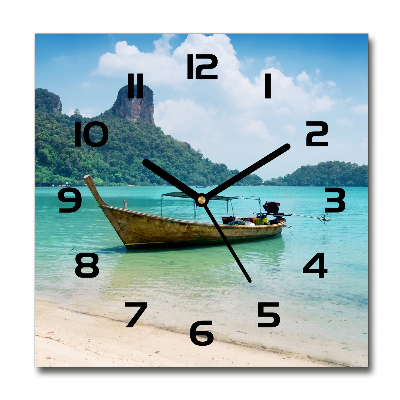 Square kitchen clock Boat