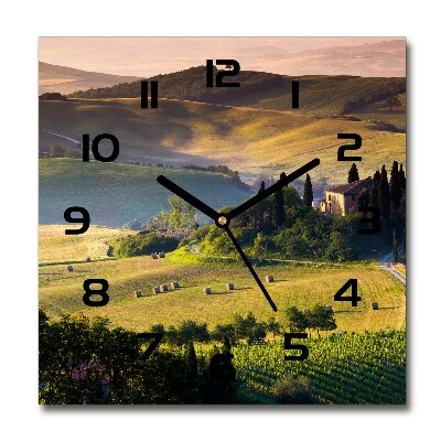 Square kitchen clock Tuscany Italy