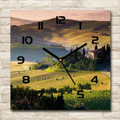 Square kitchen clock Tuscany Italy