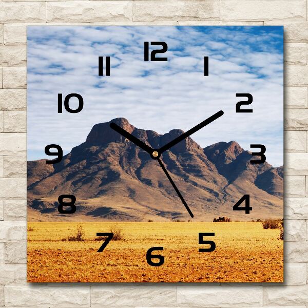 Square wall clock Rocks in Namibia