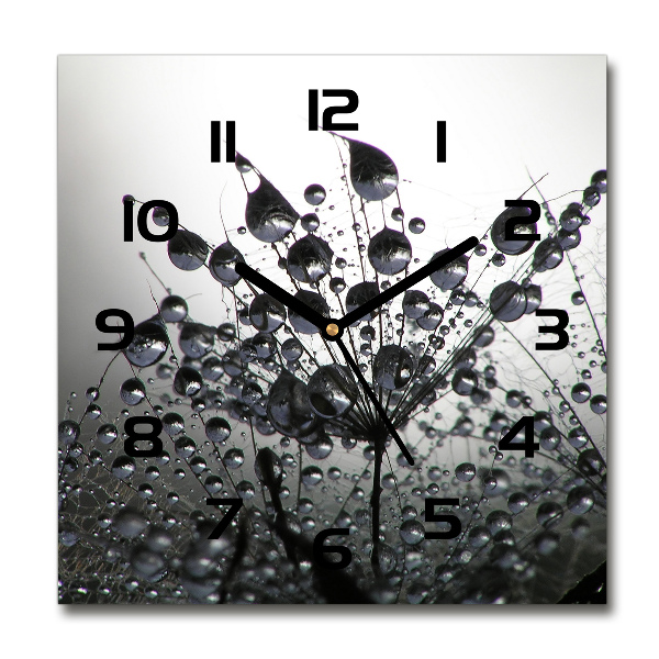 Square wall clock Dandelion seeds