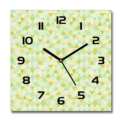 Square wall clock Geometric background