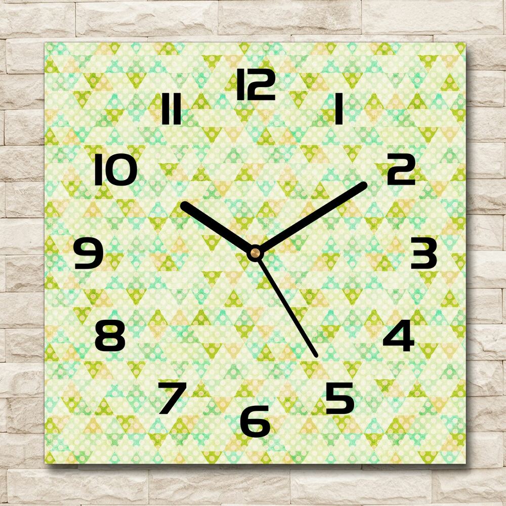 Square wall clock Geometric background