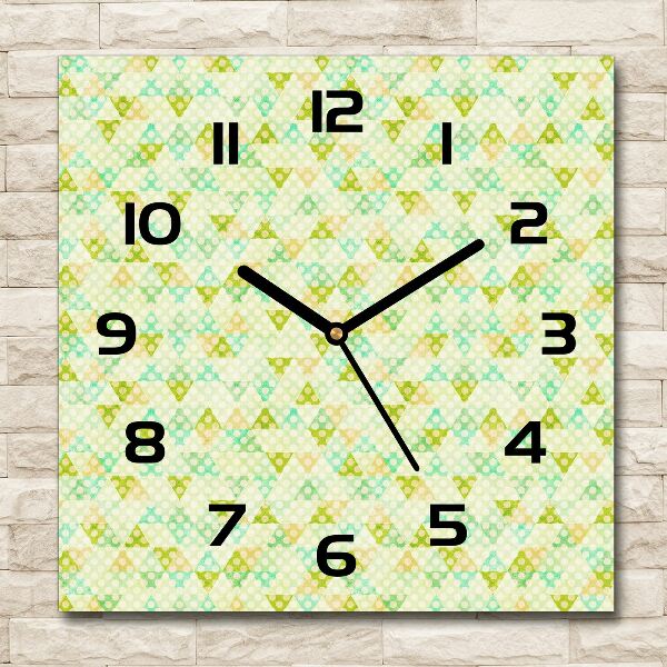 Square wall clock Geometric background