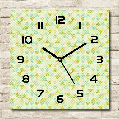 Square wall clock Geometric background