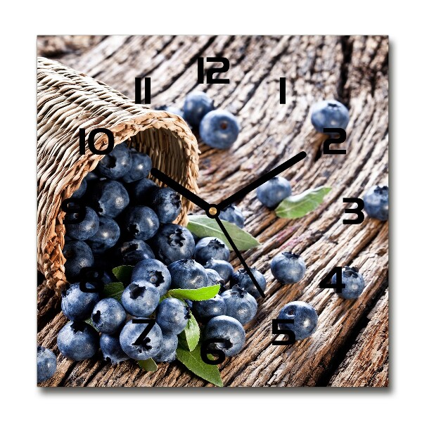 Square wall clock Berries in the basket