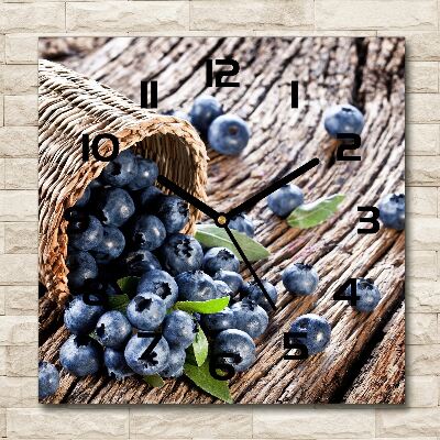 Square wall clock Berries in the basket