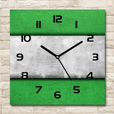 Square wall clock Green wall